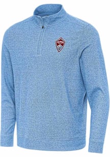 Antigua Colorado Rapids Mens Light Blue Subtle Long Sleeve Qtr Zip Pullover