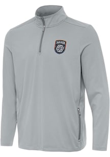 Antigua San Diego FC Mens Grey Perilous Long Sleeve Qtr Zip Pullover