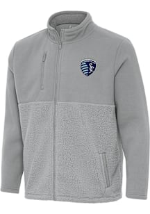 Antigua Sporting Kansas City Mens Grey Daily Fused Medium Weight Jacket