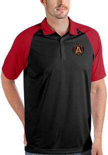Antigua Atlanta United FC Mens Black Nova Short Sleeve Polo