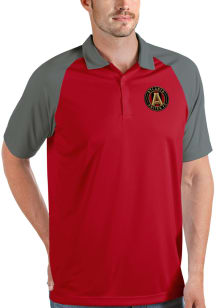 Antigua Atlanta United FC Mens Red Nova Short Sleeve Polo