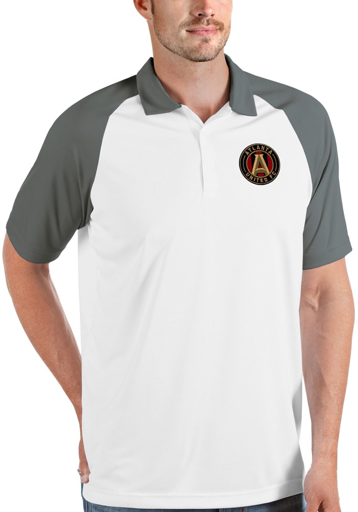Antigua Atlanta United FC Mens White Nova Short Sleeve Polo