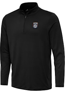 Antigua San Diego FC Mens Black Reprocess Recycled Long Sleeve Qtr Zip Pullover