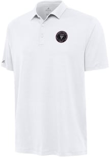 Antigua Inter Miami CF Mens White Reprocess Recycled Short Sleeve Polo