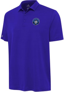 Antigua Montreal Impact Mens Blue Reprocess Recycled Short Sleeve Polo