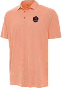 Antigua Houston Dynamo Mens Orange Twine Short Sleeve Polo