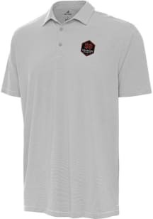 Antigua Houston Dynamo Mens Grey Twine Short Sleeve Polo