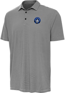 Antigua Montreal Impact Mens Black Twine Short Sleeve Polo