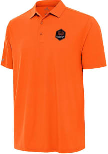 Antigua Houston Dynamo Mens Orange Era Short Sleeve Polo