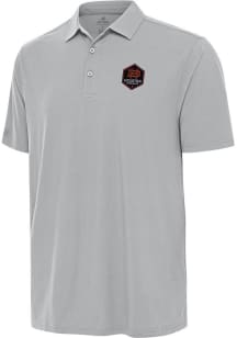 Antigua Houston Dynamo Mens Grey Era Short Sleeve Polo