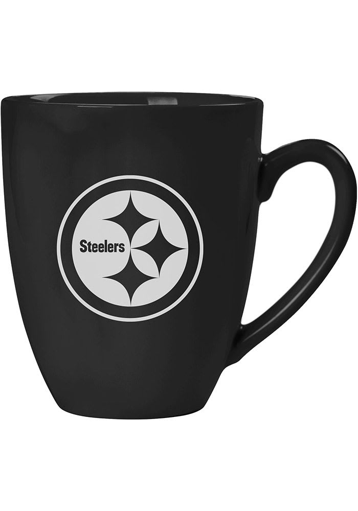 Pittsburgh Steelers 16oz. Ceramic Bistro Matte Black Mug