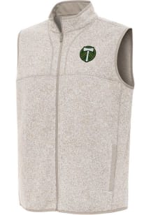 Antigua Portland Timbers Mens Oatmeal Fortune Sleeveless Jacket