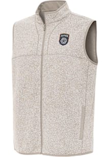 Antigua San Diego FC Mens Oatmeal Fortune Sleeveless Jacket