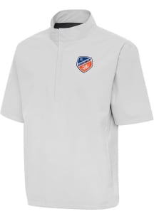 Antigua FC Cincinnati Mens Grey Brisk Short Sleeve Jacket