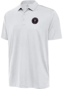 Antigua Inter Miami CF Mens White Ellipse Short Sleeve Polo