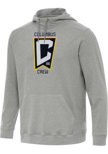 Antigua Columbus Crew Mens Grey Full Front Cloud Long Sleeve Hoodie