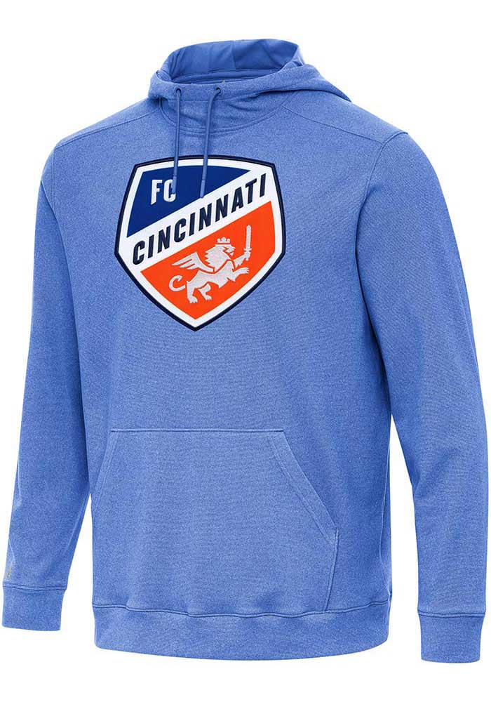 Antigua FC Cincinnati Mens Full Front Cloud Long Sleeve Hoodie