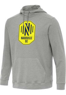 Antigua Nashville SC Mens Grey Full Front Cloud Long Sleeve Hoodie