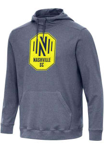 Antigua Nashville SC Mens Navy Blue Full Front Cloud Long Sleeve Hoodie
