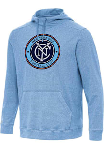 Antigua New York City FC Mens Light Blue Full Front Cloud Long Sleeve Hoodie