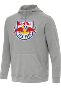 Antigua New York Red Bulls Mens Grey Full Front Cloud Long Sleeve Hoodie