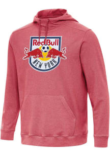 Antigua New York Red Bulls Mens Red Full Front Cloud Long Sleeve Hoodie