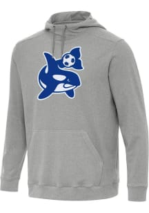 Antigua Seattle Sounders FC Mens Grey Full Front Alternate Cloud Long Sleeve Hoodie