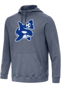 Antigua Seattle Sounders FC Mens Navy Blue Full Front Alternate Cloud Long Sleeve Hoodie