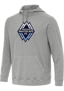 Antigua Vancouver Whitecaps FC Mens Grey Full Front Cloud Long Sleeve Hoodie