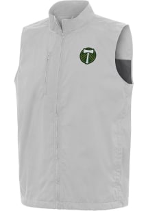 Antigua Portland Timbers Mens Grey Brisk Sleeveless Jacket