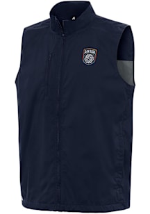 Antigua San Diego FC Mens Navy Blue Brisk Sleeveless Jacket