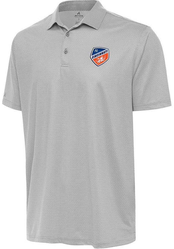 Antigua FC Cincinnati Mens White Rings Short Sleeve Polo