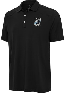 Antigua Minnesota United FC Mens Black Western Short Sleeve Polo