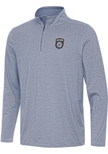 Antigua San Diego FC Mens Navy Blue Twine Long Sleeve Qtr Zip Pullover