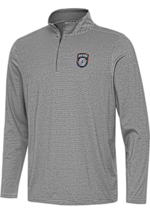 Antigua San Diego FC Mens Black Twine Long Sleeve Qtr Zip Pullover