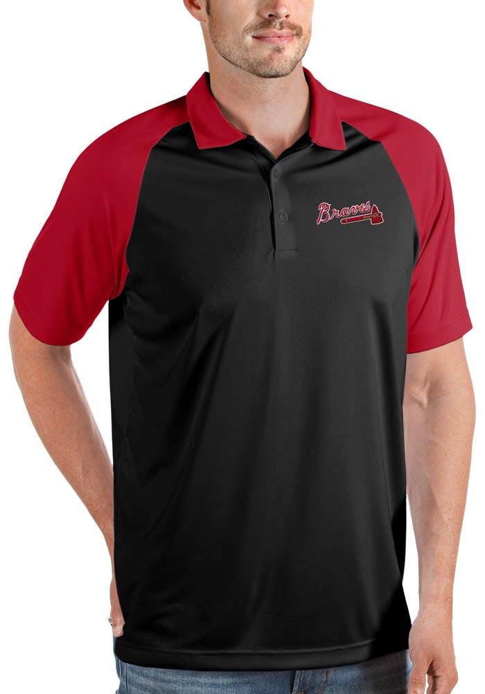 Men's Atlanta Braves Antigua White Compass Polo