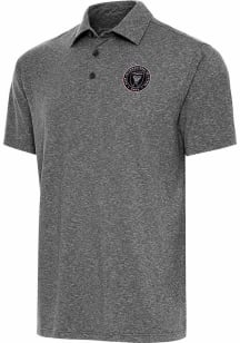 Antigua Inter Miami CF Black Par 3 Big and Tall Polo