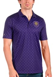 Antigua Orlando City SC Mens Purple Spark Short Sleeve Polo