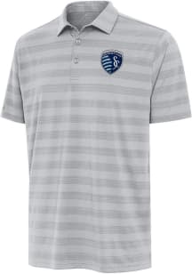 Antigua Sporting Kansas City Grey Tunnel Big and Tall Polo