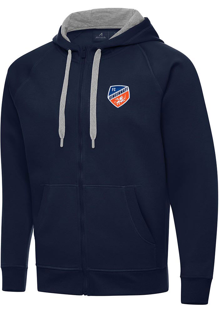 Antigua FC Cincinnati Mens Navy Blue Victory Big and Tall Light Weight Jacket