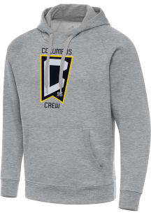 Antigua Columbus Crew Mens Grey Full Front Victory Big and Tall Hooded Sweatshirt