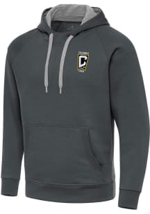 Antigua Columbus Crew Mens Charcoal Victory Big and Tall Hooded Sweatshirt