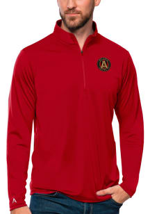 Antigua Atlanta United FC Mens Red Tribute Long Sleeve 1/4 Zip Pullover