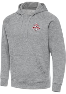 Antigua Toronto FC Mens Grey Victory Big and Tall Hooded Sweatshirt
