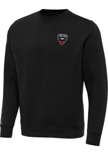 Antigua DC United Mens Black Victory Big and Tall Crew Sweatshirt