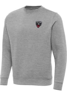 Antigua DC United Mens Grey Victory Big and Tall Crew Sweatshirt