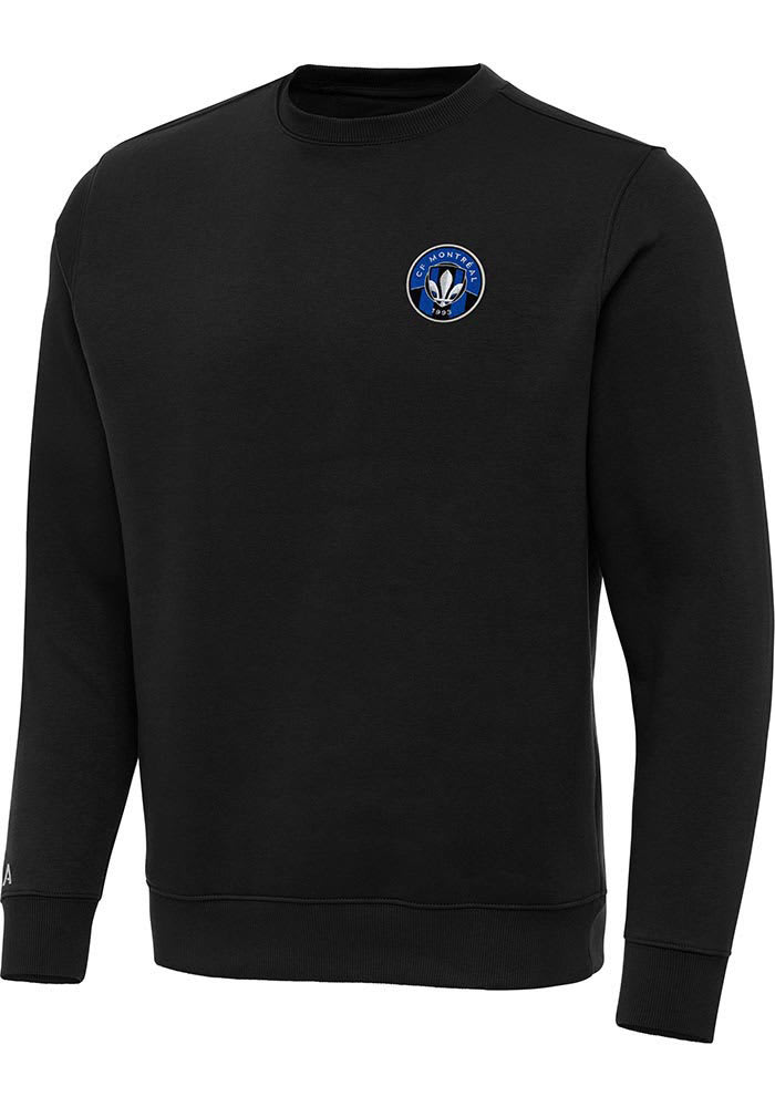 Montreal Impact Mens Antigua BLACK Victory Crew Sweatshirt