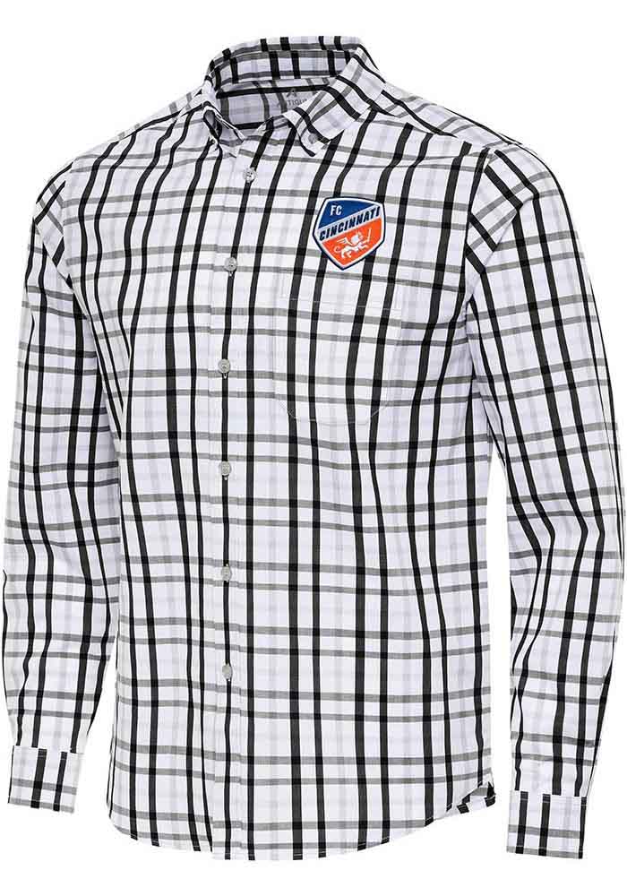 Antigua FC Cincinnati Mens Tending Long Sleeve Dress Shirt