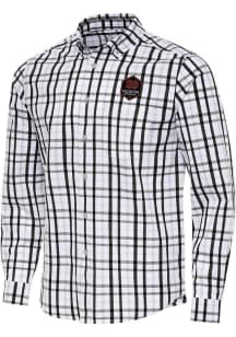 Antigua Houston Dynamo Mens Black Tending Long Sleeve Dress Shirt