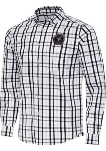 Antigua Inter Miami CF Mens Black Tending Long Sleeve Dress Shirt